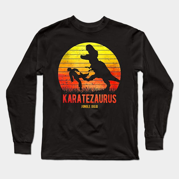 Karatezaurus Long Sleeve T-Shirt by Mikentura